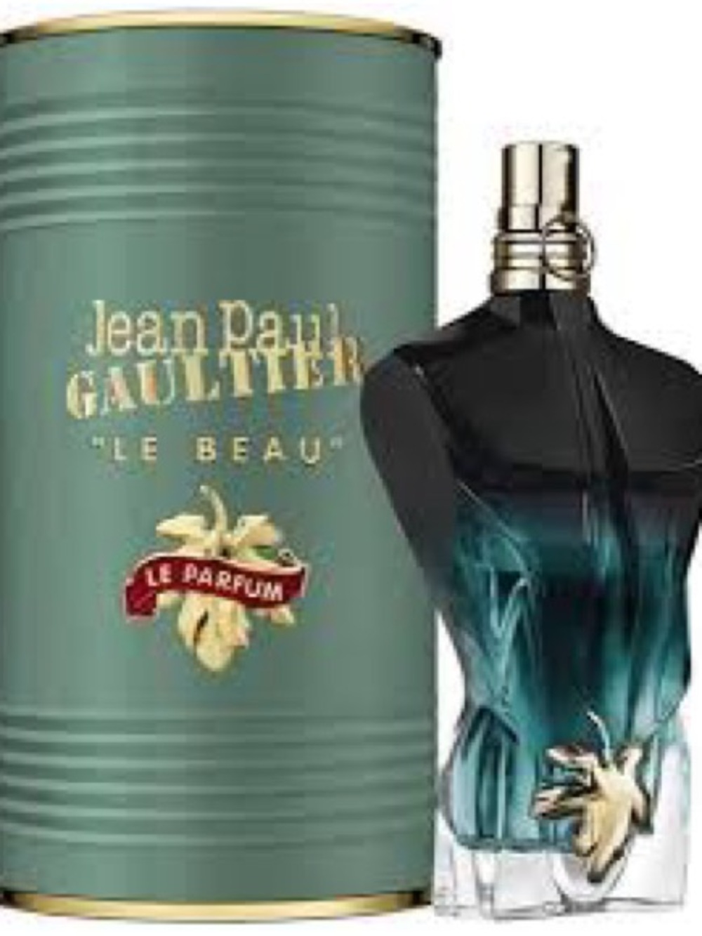 Jean Paul Gaultier Le Beau Parfum Teal & Black Torso Bottle
